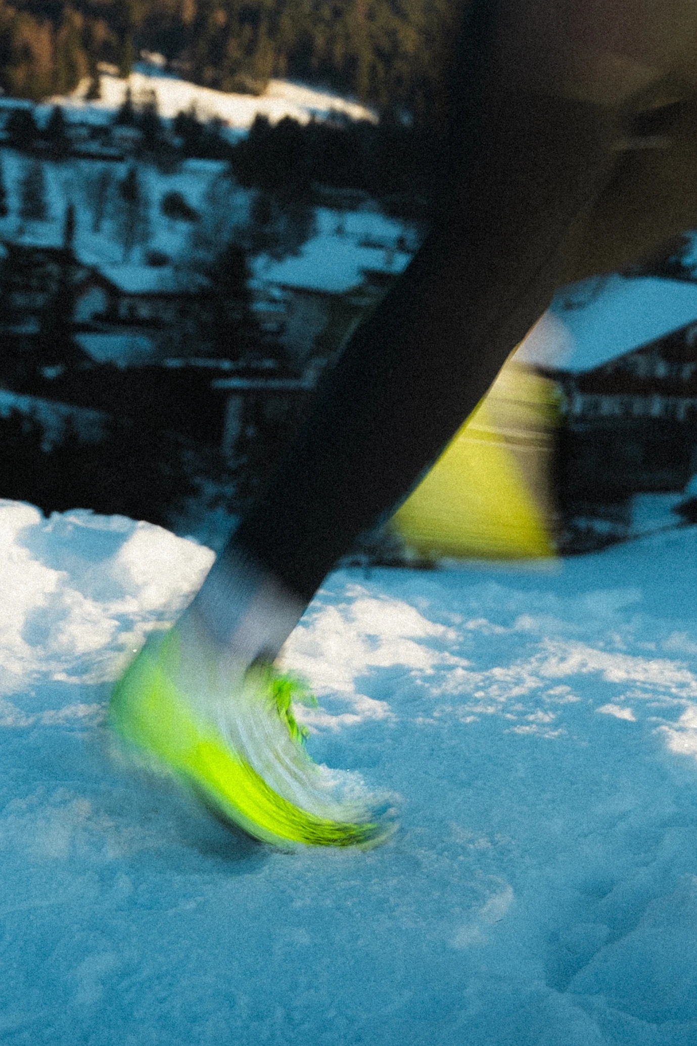 nahaufnahme von Laufschuhen in Bewegung